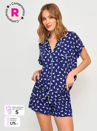 Marquis Pijama Manga Corta Cam Vis Navy Talla M Fb V25