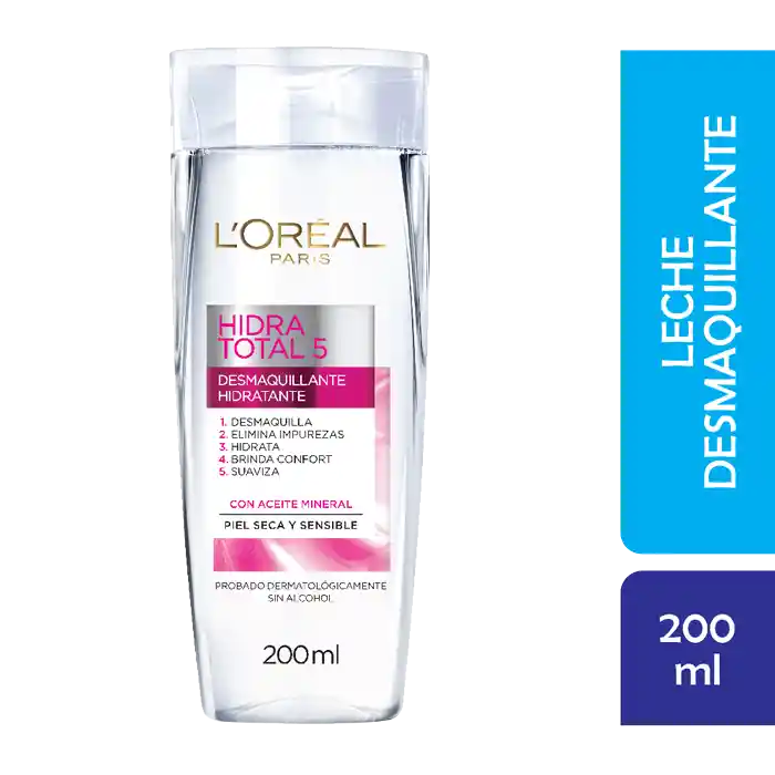 Loreal Paris-Hidra Total 5 Desmaquillante Hidratante Piel Seca y Sensible