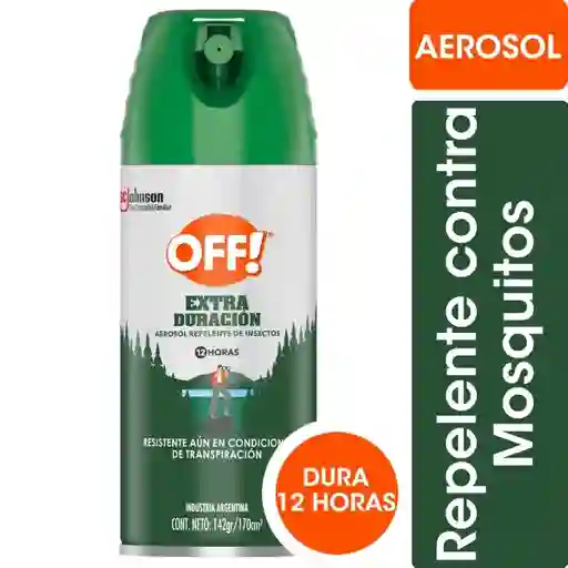 Repelente Para Mosquitos Off! Extra Duración Aerosol 170Cc