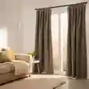 Cortina Blackout Chenille Presillas Gris 140 x 240 cm Casaideas