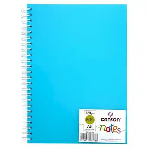 Canson Cuaderno A5 Celeste 50 Hojas 120 g