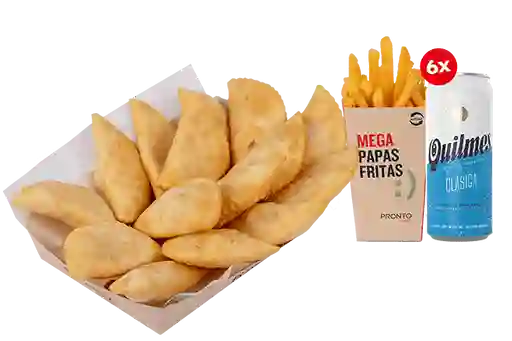 Combo 15 Empanadas+Mega Papas+ 6 Quilmes