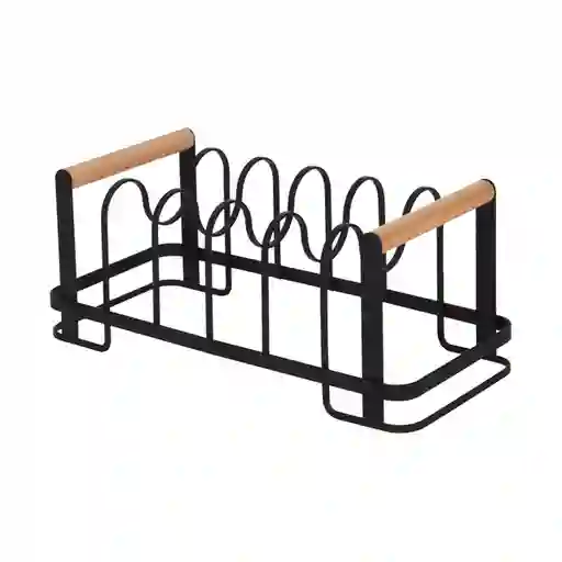 Organizador Para Tapas y Tablas de Metal y Bambú