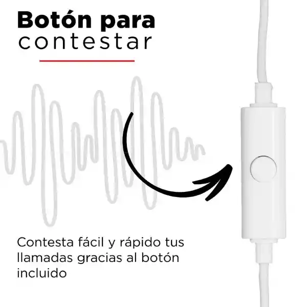 Miniso Audífonos de Cable Blanco Mod Hf233