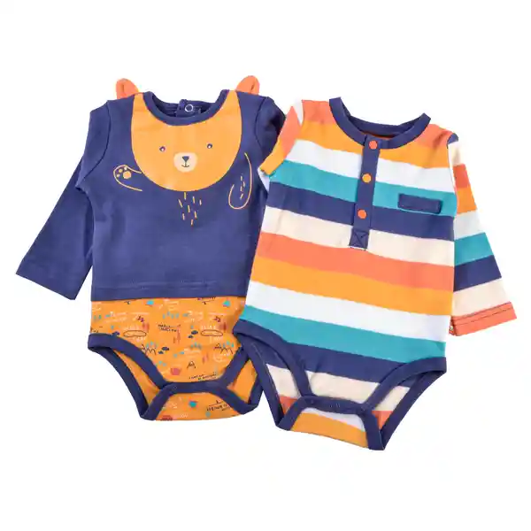 Set Body Manga Larga Bebé Niño Talla 1 M Pillin