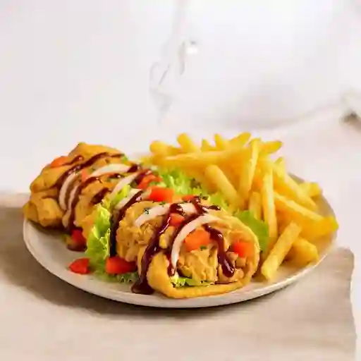 Shawarma De Pollo Y Papa Frita + Bebida