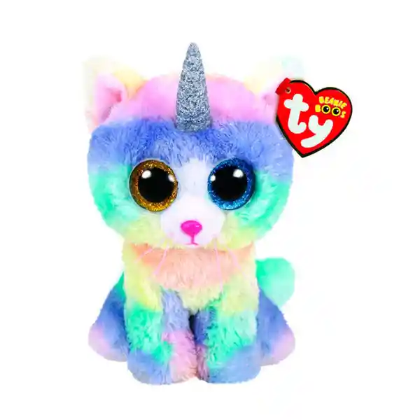 Ty Beanie Boos Peluche Heather Gato Multicolor Unicornio - 36250