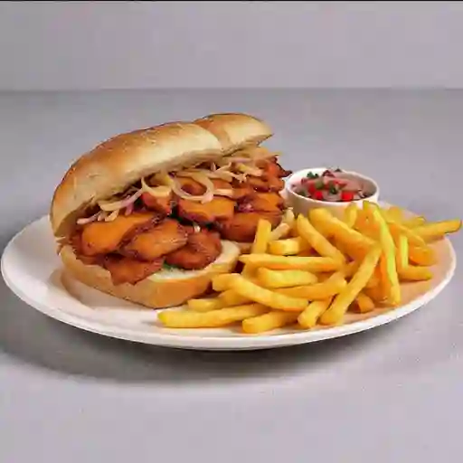 Sandwich de Pan con Chicharrón