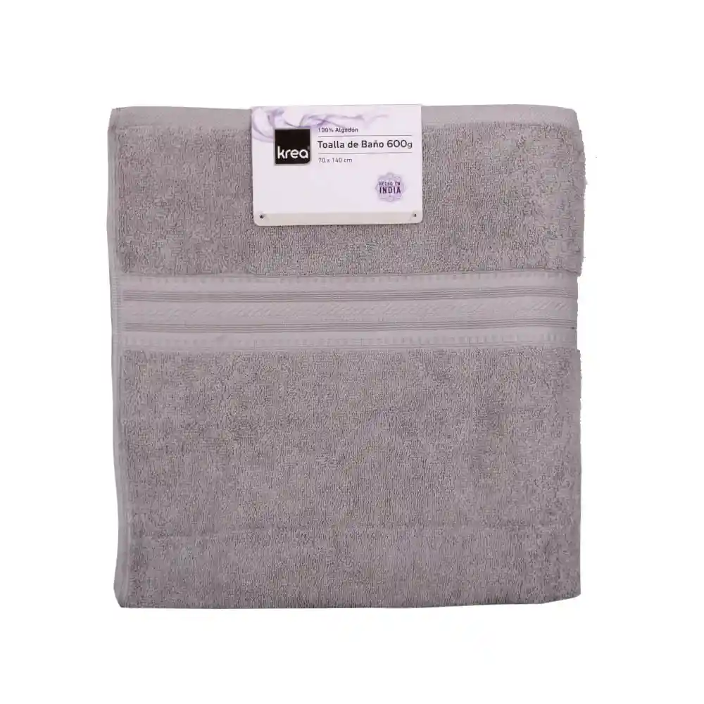 Toalla Baño 70X140 600Gsm Gris Plata