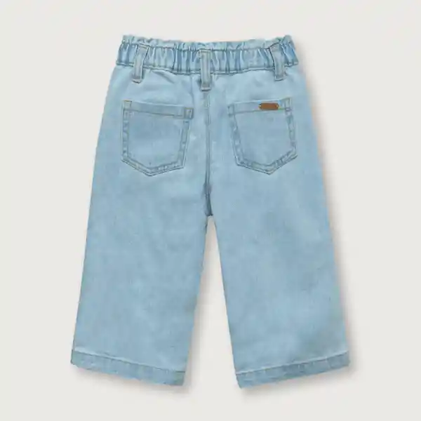 Jean Pierna de Niña Ancha Celeste Talla 12M Opaline