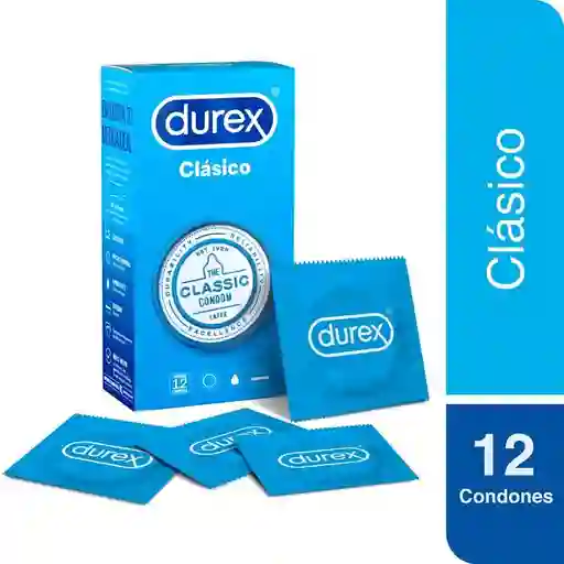Durex Preservativos - Condones Clásico 12 unidades