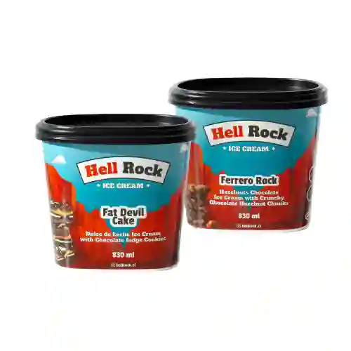 Hell Rock Pack de Helado Fat Devil Cake + Ferrero Rock