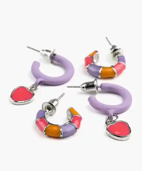 Set Aros Argollas Lila Lounge