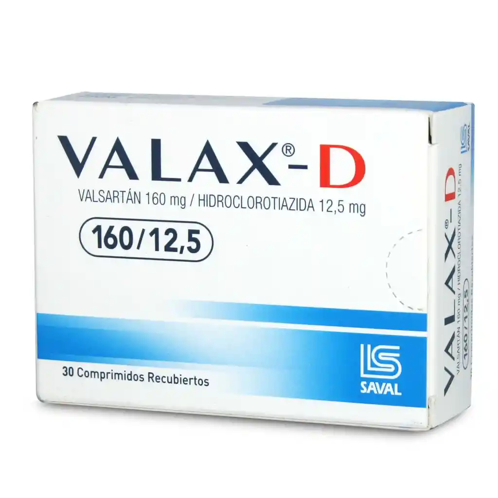 Valax-D 160/25 Valsartan 160 mg Hidroclorotiazida 25 mg