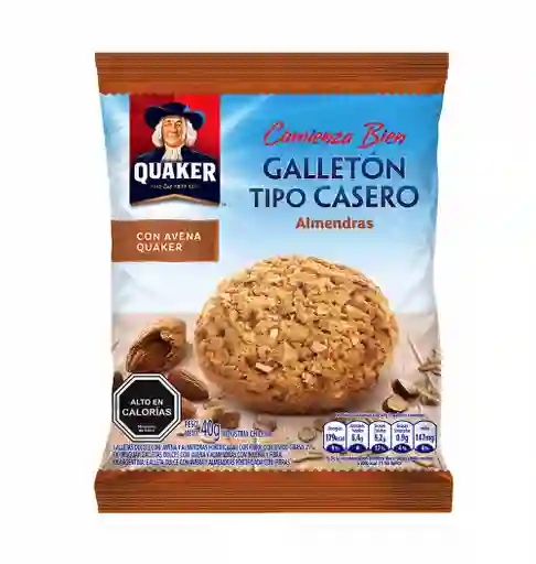Quaker Galletón TIpo Casero con Avena y Almendra