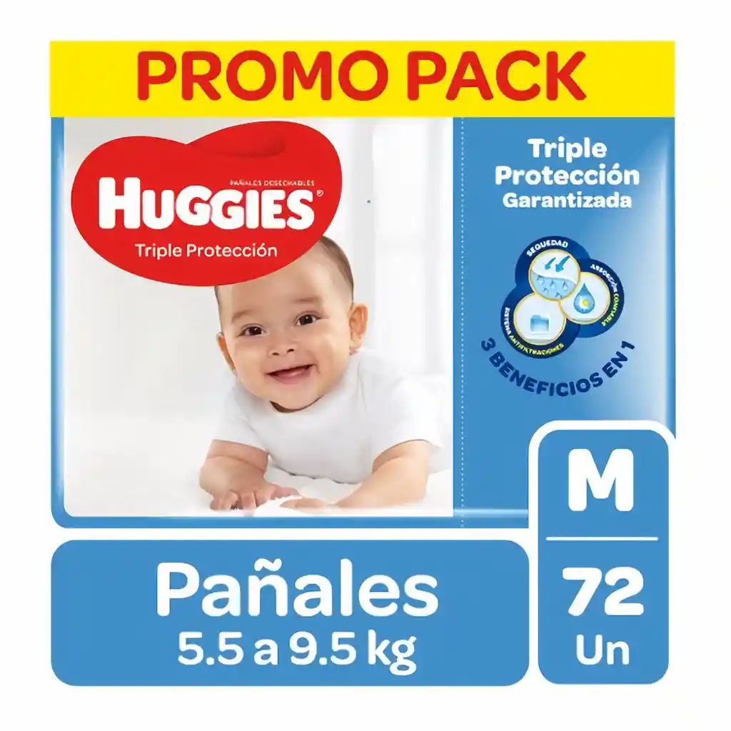 Huggies Pañal Triple Protección Talla M 