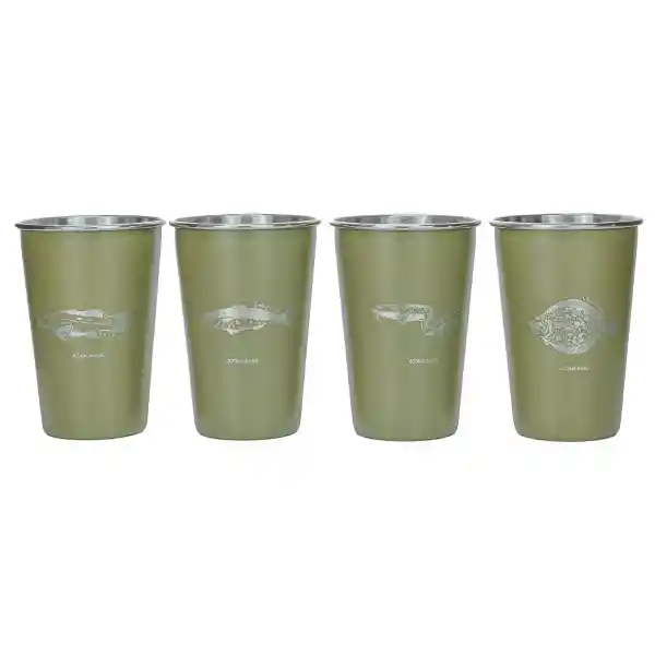 Set Vasos Acero Verde Peces Chilenos 480 mL Atakama Outdoor