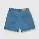 Short Ancho De Niña Azul Talla 3a