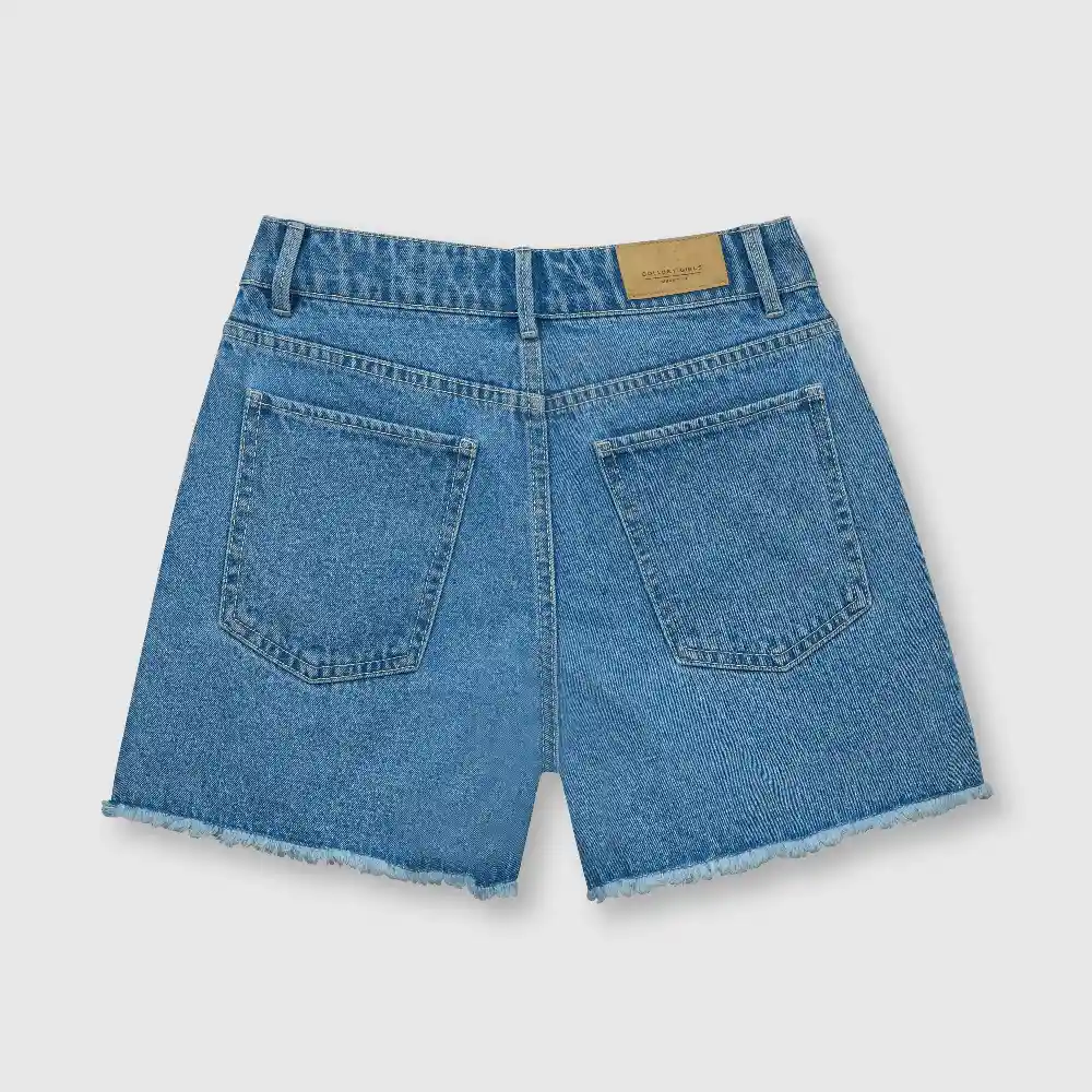 Short Ancho De Niña Azul Talla 3a