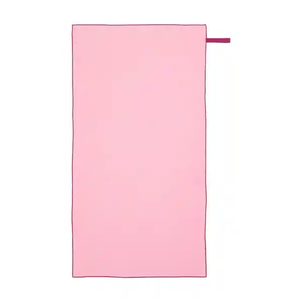 Toalla de Microfibra Con Elástico Rosa 70 x 140 cm Casaideas