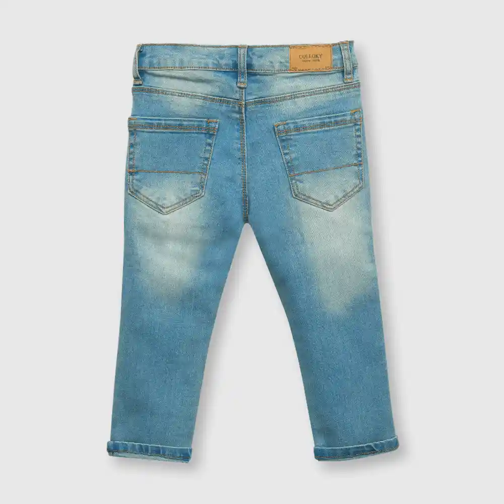 Jean Clásico De Bebé Niño Azul Talla 6/9m