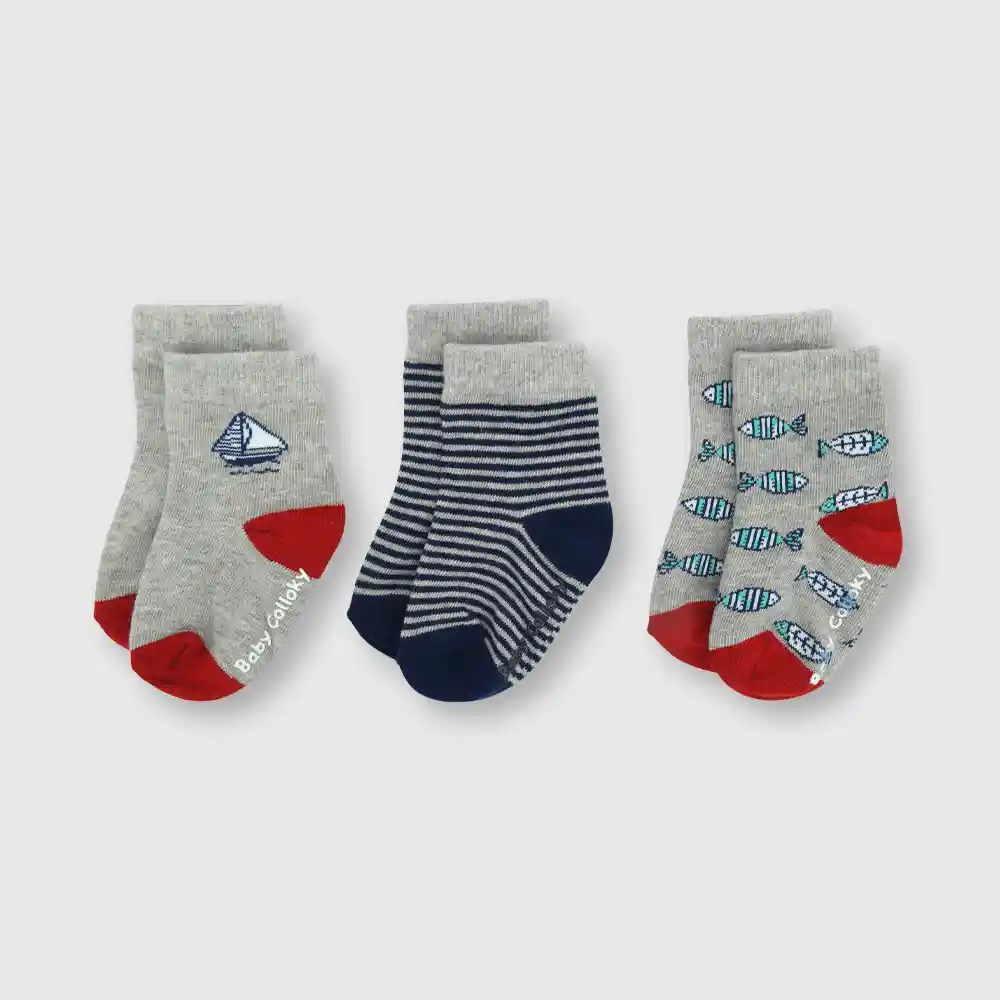 Calcetín Deportivo Veleros De Bebé Niño Azul