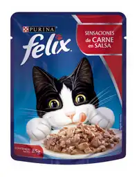 Felix Alimento para Gato Adulto Sensaciones de Carne en Salsa