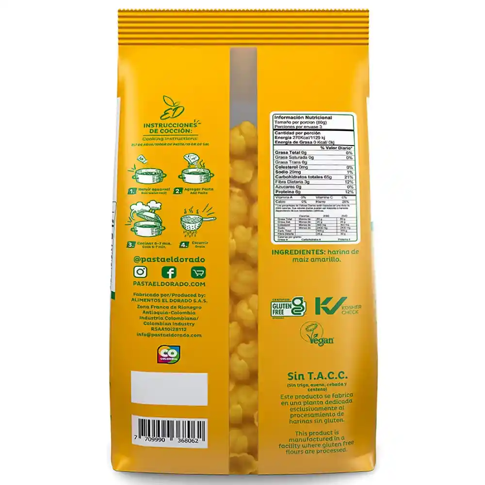 El Dorado Pasta Maiz Gnocchi - 250 Grs