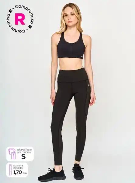 Head Calza Train 7/8 Mujer Ttem Negro M