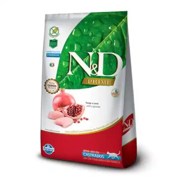 N&D Prime Alimento Gato Adulto Castrado Frango