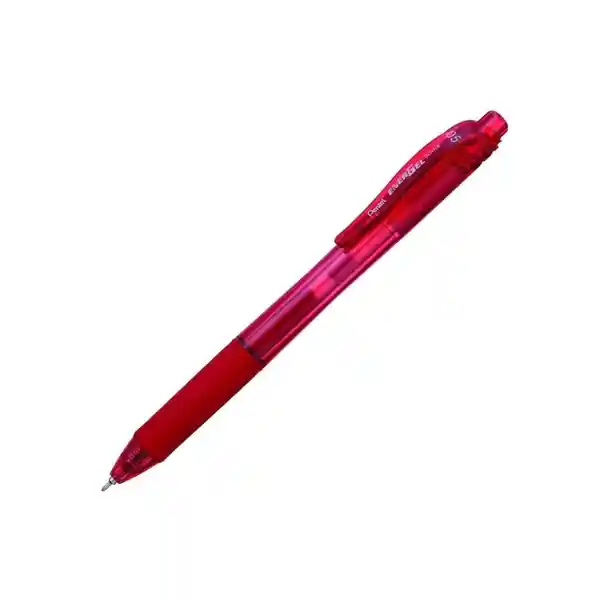 Bolígrafo Rojo Gel Retráctil Punta Acero 0.5 mm Grip BLN105-BX