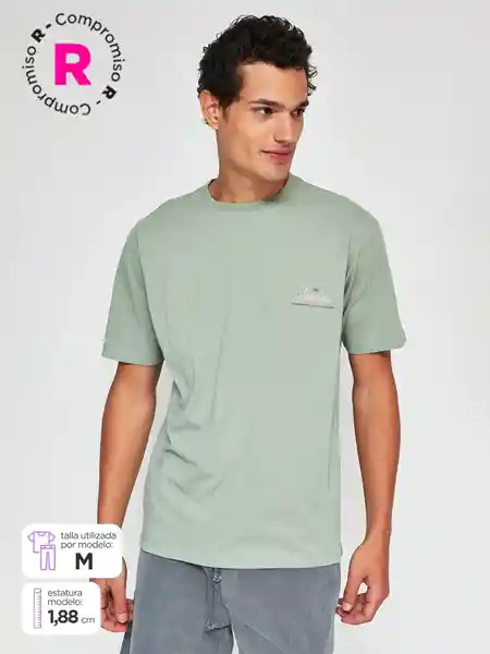 Index Polera Manga Corta M2 Everi Verde XL SS25