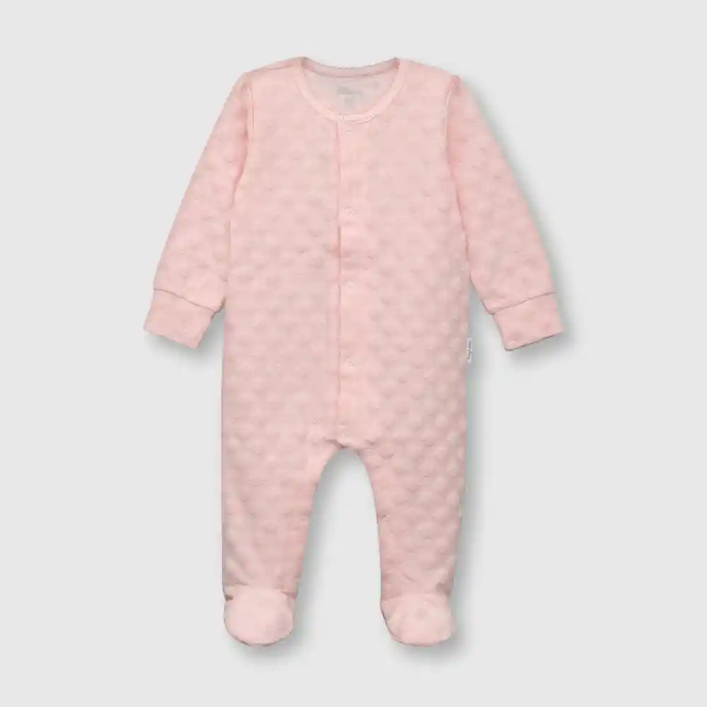 Enterizo Osito Flores Para Bebé Niña Rosado Talla 0/3m