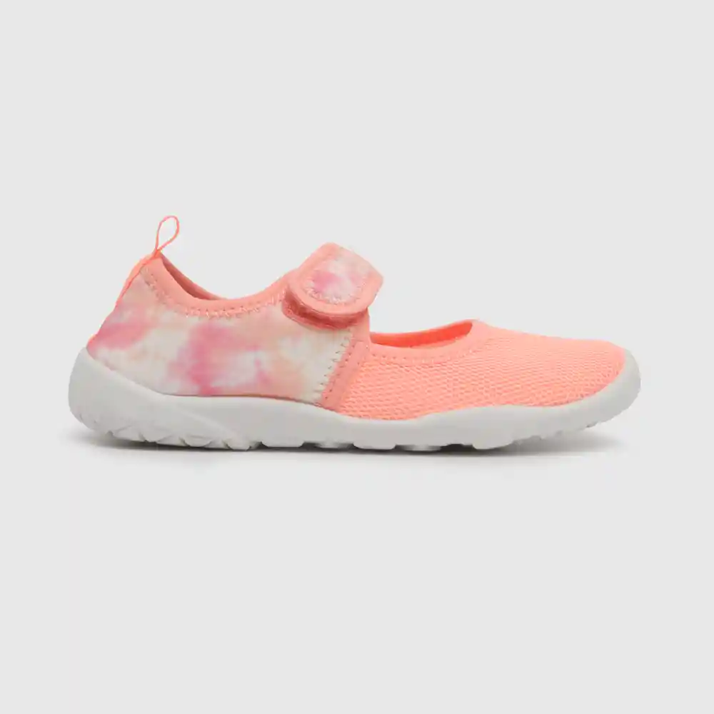 Sandalias Aqua Abierta Niña Rosado Con Blanco Talla 38