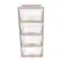 Cajonera Plástica 4 Cajones 44 x 33.5 x 76.5 cm Casaideas