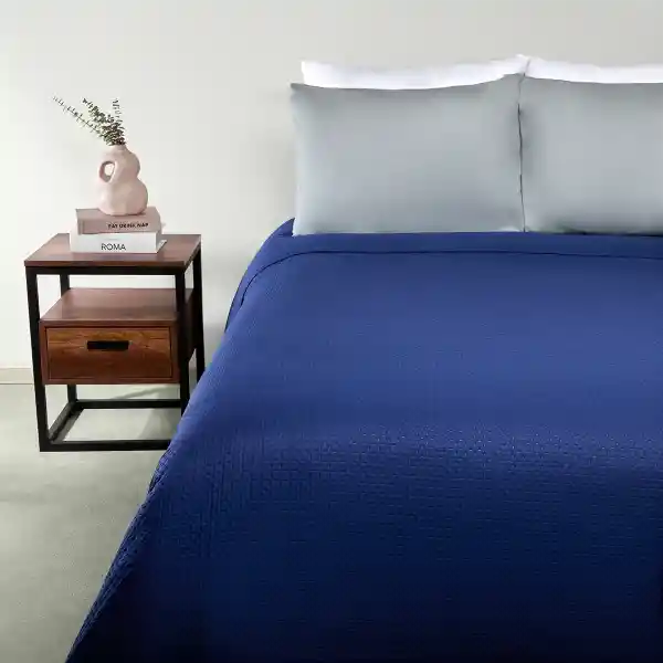 Cubrecama 2 Plazas Promo Azul PV25 Ripley Home