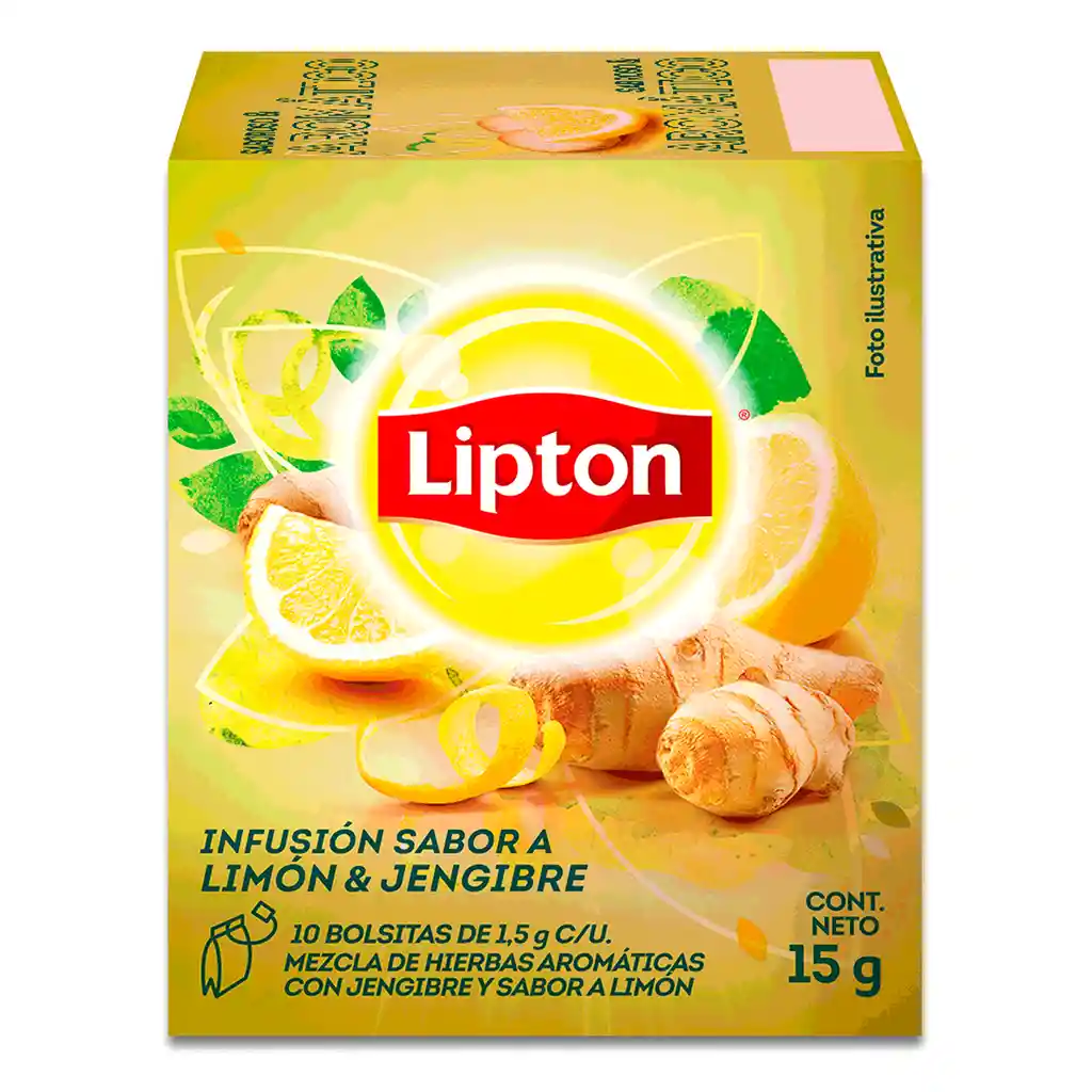 Lipton Infusión Sabor a Limón y Jengibre