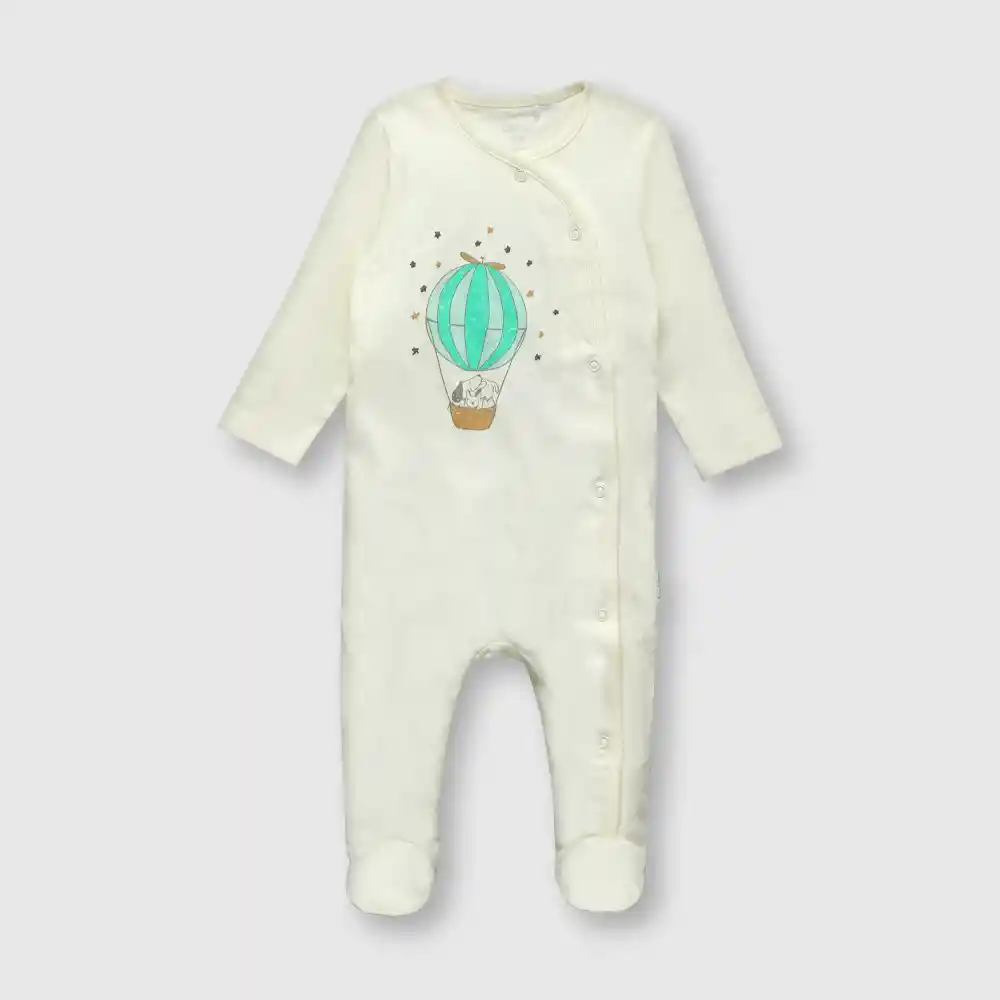 Osito Estampado Bebé Niño Beige Talla 00 Meses
