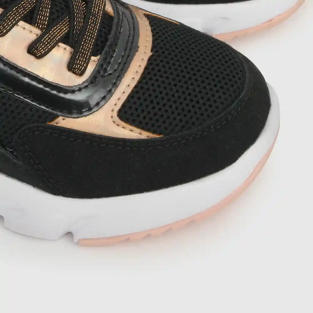 Zapatillas Velcro Elástico Chunky Negro Talla 32