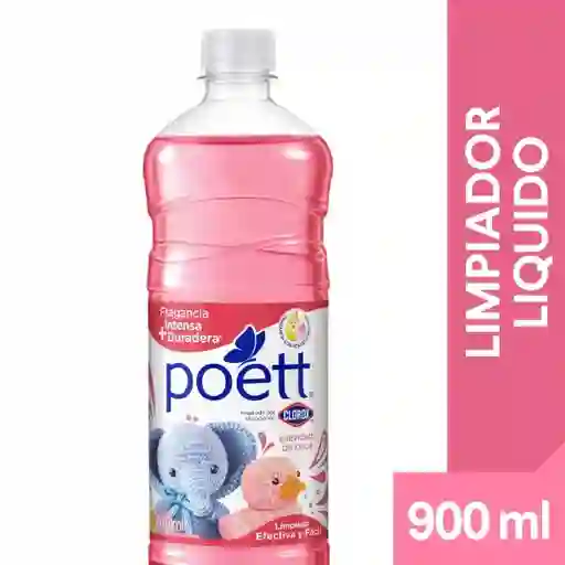 Limpiador Desinfectante de Pisos Poett Suavidad de Bebé (Botella) 900 ml