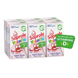 Soprole Yogurt Batido Sabor a Frutilla con Vitamina D 