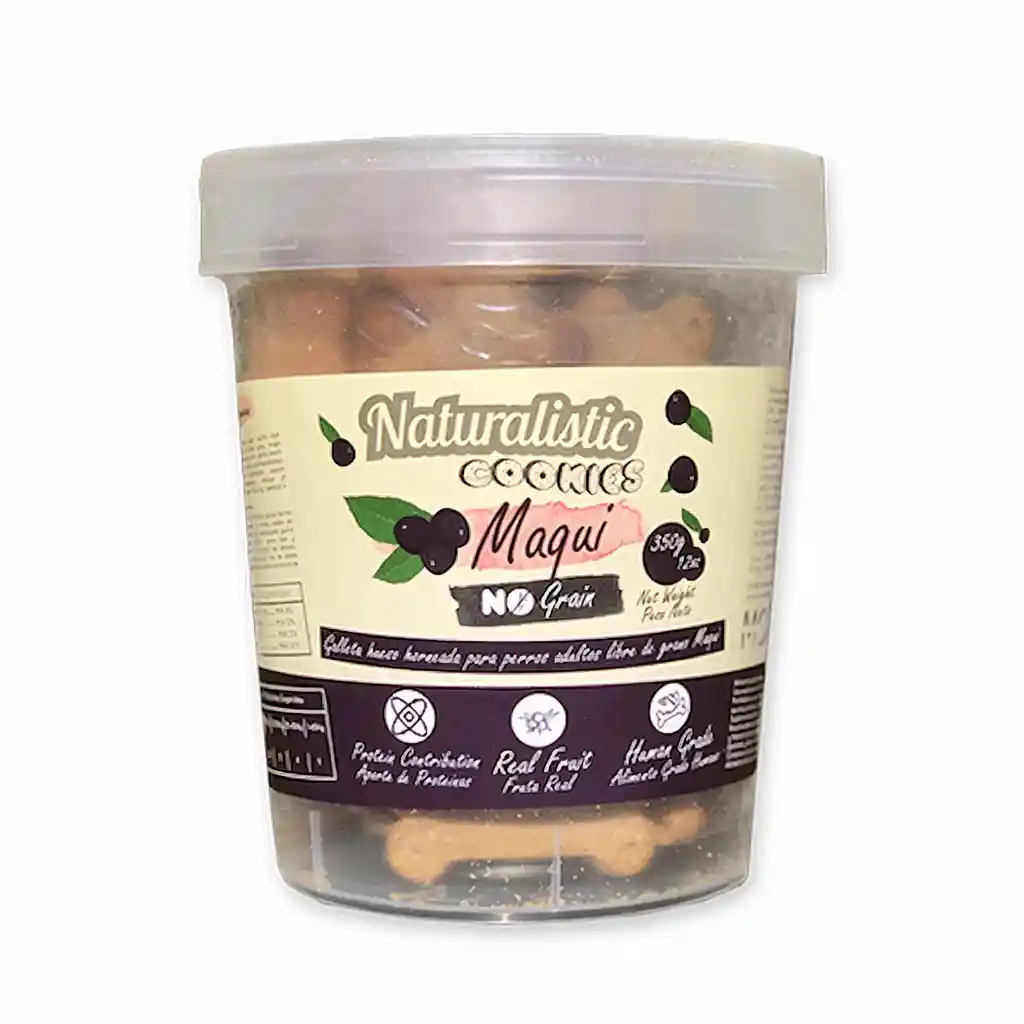 Naturalistic Snack Para Perro Galleta Hueso Grain Free Maqui
