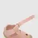 Sandalias Metalizada Con Velcro Niña Rosado Talla 18