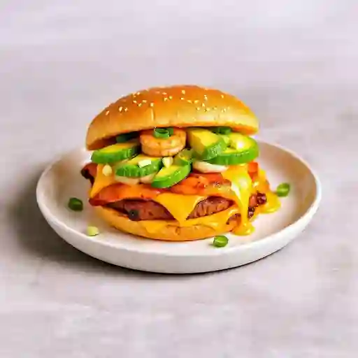 Burger Salmon Camaron