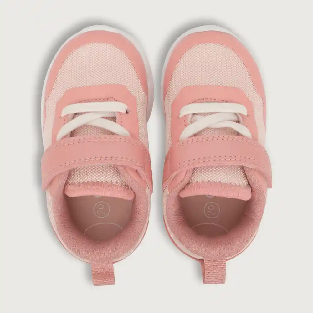 Zapatillas Deportiva Liviana Niña Rosado/blanco Talla 26