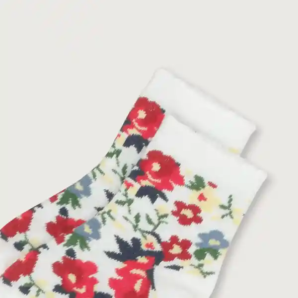 Calcetines S Liberty Floral de Niña Rojo Talla 6/9M Opaline