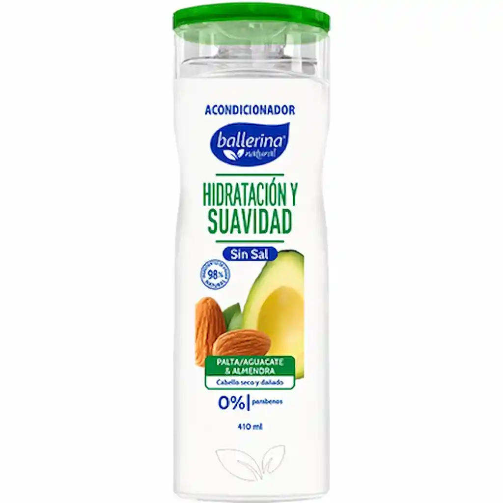Ballerina Acondicionador Sin Sal Palta Almendra 410 mL