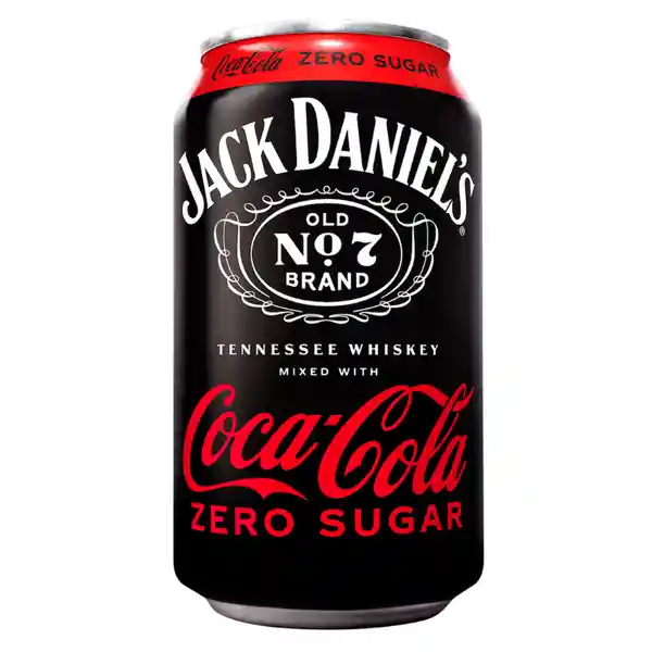 Jack & Coke Sin Azucar Lata 350 7°g