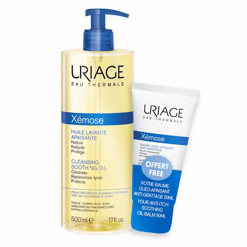 Uriage Xemose Aceite Limpiador + Gratis Bálsamo Oleo Calmante
