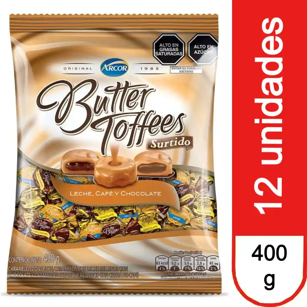 Butter Toffees Caramelos Rellenos Surtidos